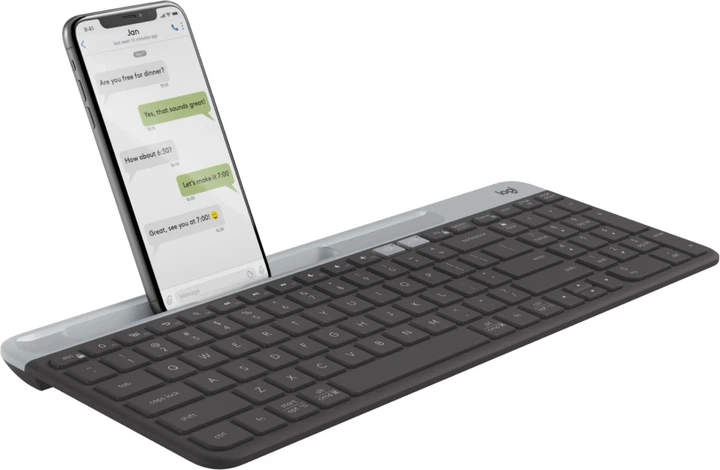 Клавіатура бездротова Logitech K580 Slim Multi-Device Nordic Wireless Graphite (920-009274) - зображення 3