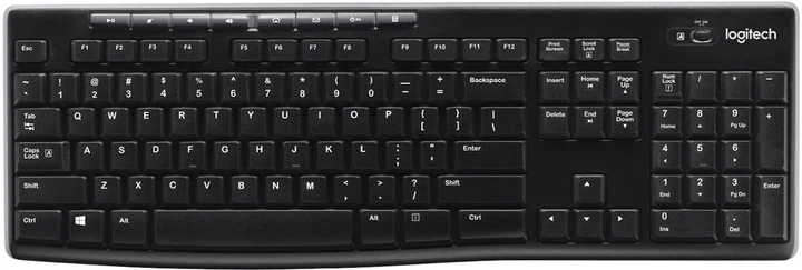 Klawiatura bezprzewodowa Logitech K270 US Wireless Black (920-003736) - obraz 1