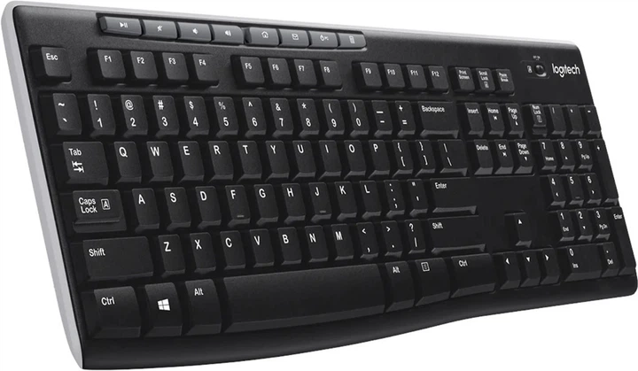 Klawiatura bezprzewodowa Logitech K270 US Wireless Black (920-003736) - obraz 4