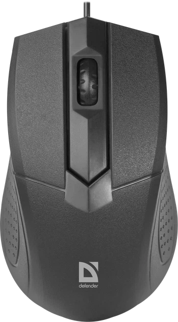Миша DEFENDER Optimum MB-270 USB чорна,3 кнопки,1000 dpi - Фото 2 Миша DEFENDER Optimum MB-270 USB чорна,3 кнопки,1000 dpi - зображення 2