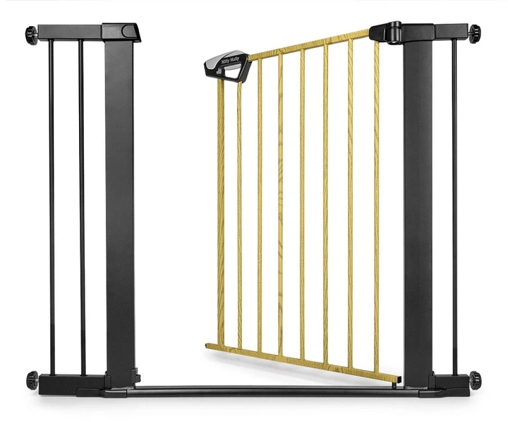 Захисна брамка Milly Mally Бар'єр для сходів з розширеннями Guardy 104 Black Natural (5907090700795) - зображення 2
