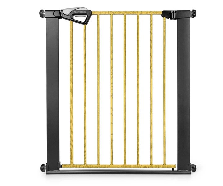 Захисна брамка Milly Mally Бар'єр для сходів з розширеннями Guardy 104 Black Natural (5907090700795) - зображення 3