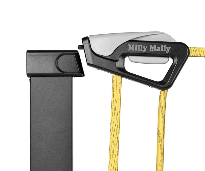Захисна брамка Milly Mally Бар'єр для сходів з розширеннями Guardy 104 Black Natural (5907090700795) - зображення 7
