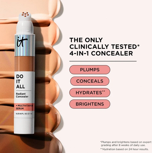 Korektor do twarzy IT Cosmetics Do It All Radiant rozświetlający 320-Medium Tan Warm 7 ml (3605973012004) - obraz 5