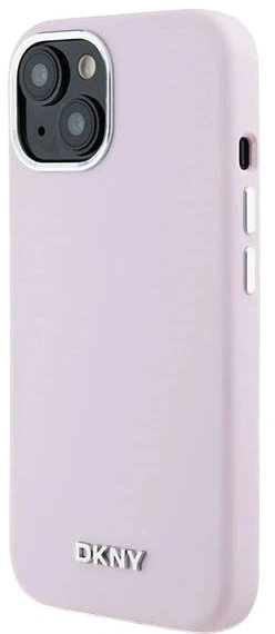 Панель DKNY Liquid Silicone Small Metal Logo MagSafe для Apple iPhone 15 / 14 / 13 Pink (3666339265854) - зображення 2