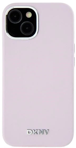 Панель DKNY Liquid Silicone Small Metal Logo MagSafe для Apple iPhone 15 / 14 / 13 Pink (3666339265854) - зображення 3