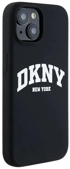 Панель DKNY Liquid Silicone White Printed Logo MagSafe для Apple iPhone 15 / 14 / 13 Black (3666339266691) - зображення 4