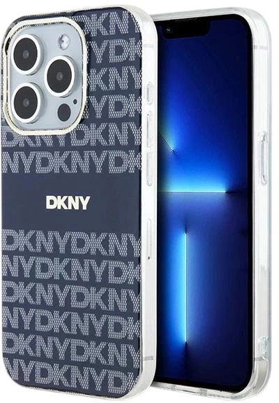 Панель DKNY IML Mono & Stripe MagSafe для Apple iPhone 15 Pro Max Blue (3666339267841) - зображення 1