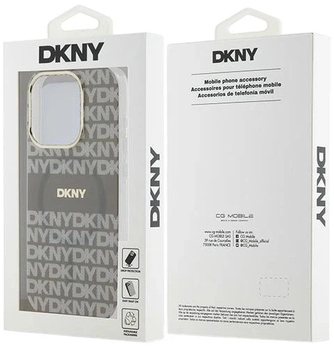 Etui DKNY IML Mono & Stripe MagSafe do Apple iPhone 15 Pro Max Beige (3666339267988) - obraz 8