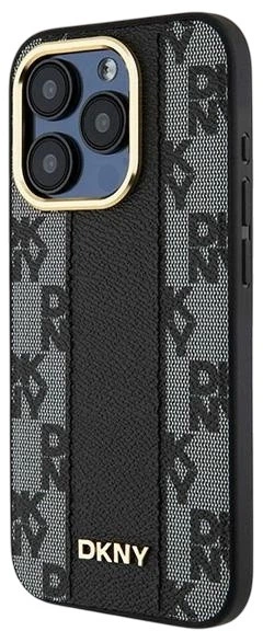 Etui DKNY Leather Checkered Mono Pattern MagSafe do Apple iPhone 15 Pro Max Black (3666339259860) - obraz 2