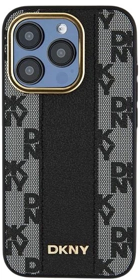 Etui DKNY Leather Checkered Mono Pattern MagSafe do Apple iPhone 15 Pro Max Black (3666339259860) - obraz 3