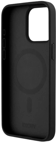 Etui DKNY Leather Monogram Pattern Metal Logo MagSafe do Apple iPhone 15 Pro Max Black (3666339261542) - obraz 6