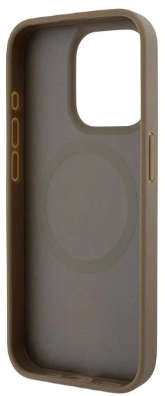 Etui DKNY Leather Pattern Metal Logo MagSafe do Apple iPhone 15 Pro Max Brown (3666339261825) - obraz 6