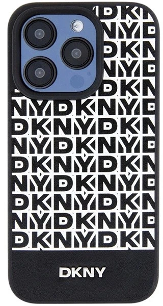 Etui DKNY Leather Printed Pattern Metal Logo MagSafe do Apple iPhone 15 Pro Max Black (3666339262242) - obraz 3