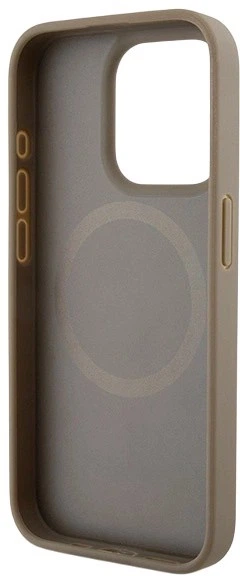 Etui DKNY Leather Printed Pattern Metal Logo MagSafe do Apple iPhone 15 Pro Max Brown (3666339262105) - obraz 6