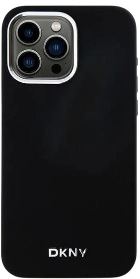 Панель DKNY Liquid Silicone Small Metal Logo MagSafe для Apple iPhone 15 Pro Max Black (3666339265748) - зображення 3