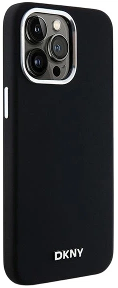 Панель DKNY Liquid Silicone Small Metal Logo MagSafe для Apple iPhone 15 Pro Max Black (3666339265748) - зображення 4