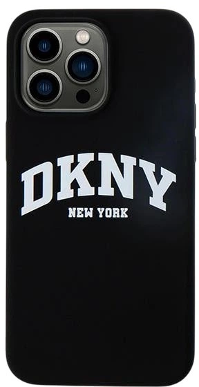 Etui DKNY Liquid Silicone White Printed Logo MagSafe do Apple iPhone 15 Pro Max Black (3666339266721) - obraz 3