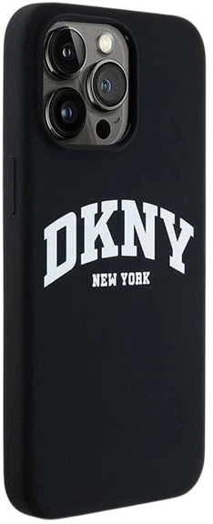 Etui DKNY Liquid Silicone White Printed Logo MagSafe do Apple iPhone 15 Pro Max Black (3666339266721) - obraz 4