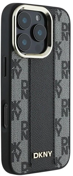 Etui DKNY Checkered Pattern Magsafe do Apple iPhone 16 Pro Black (3666339333164) - obraz 4