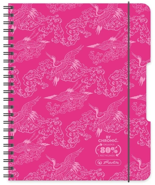 Набір спіральних блокнотів Herlitz Colors A4 80 аркушів у клітинку на спіралі рожеві 4 шт (5901389500554) - зображення 1