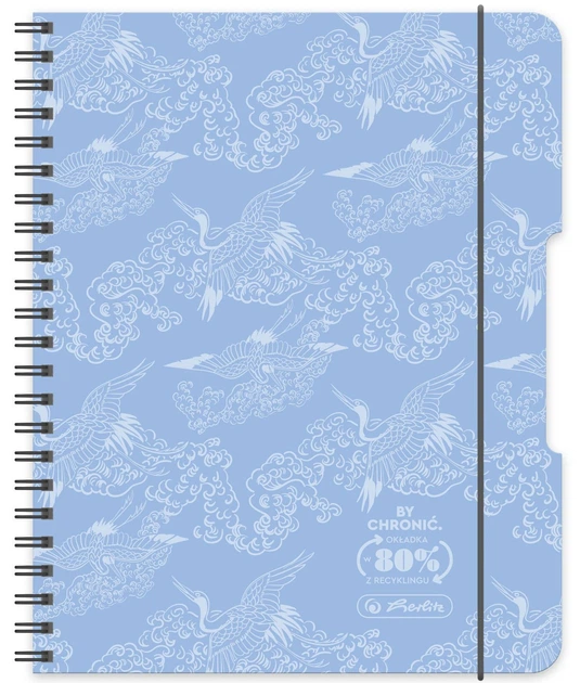 Набір спіральних блокнотів Herlitz Pastel A4 80 аркушів у клітинку на спіралі блакитний 4 шт (5901389500493) - зображення 1