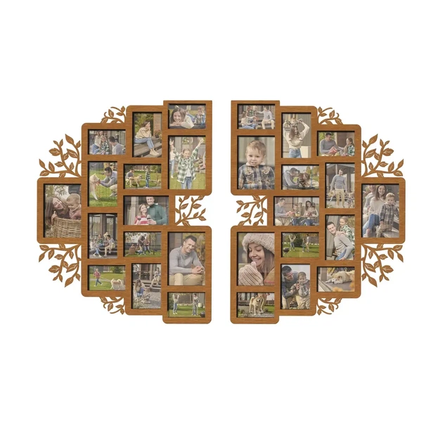 Фото-коллаж The Frame Depot Семейное дерево на 28 горизонтальных и вертикальных фото Светло-коричневый (decor_inside_trees_2_parts_l) - изображение 3