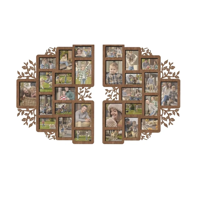 Фото-коллаж The Frame Depot Семейное дерево на 28 горизонтальных и вертикальных фото Коричневый (decor_inside_trees_2_parts_l) - Фото 2 Фото-коллаж The Frame Depot Семейное дерево на 28 горизонтальных и вертикальных фото Коричневый (decor_inside_trees_2_parts_l) - изображение 2