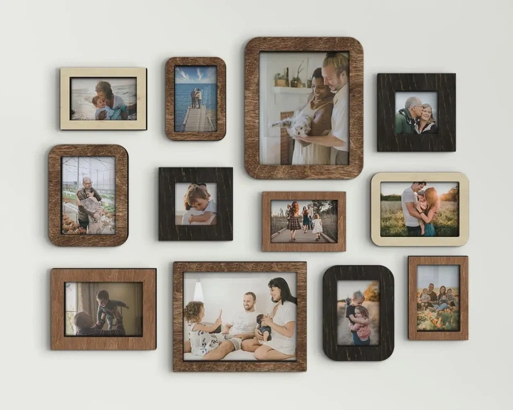 Набор деревянных настенных рамок на 12 фотографий от The Frame Depot Темно-коричневый (frame_set_12_piece) - Фото 4 Набор деревянных настенных рамок на 12 фотографий от The Frame Depot Темно-коричневый (frame_set_12_piece) - изображение 4