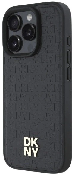 Etui DKNY Repeat Pattern Stack Logo MagSafe do Apple iPhone 16 Pro Black (3666339333645) - obraz 2