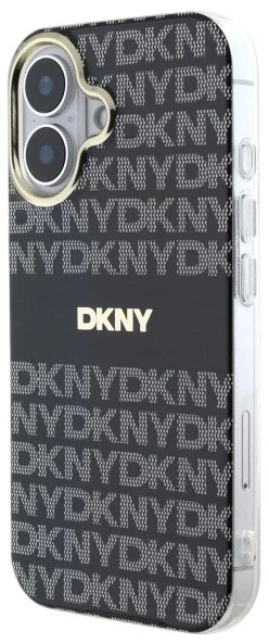 Etui DKNY Repeat Texture Pattern With Stripe do Apple iPhone 16 Black (3666339335502) - obraz 2