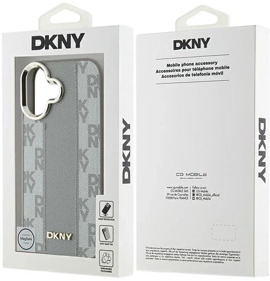 Etui DKNY Checkered Pattern Magsafe do Apple iPhone 16 Beige (3666339333188) - obraz 8