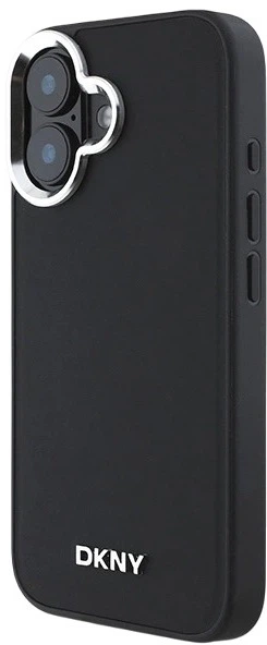 Etui DKNY Plain Silver Logo MagSafe do Apple iPhone 16 Black (3666339333225) - obraz 2