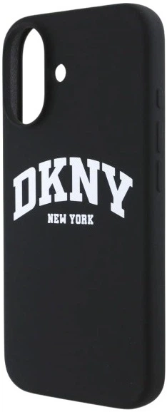 Etui DKNY Silicone White Printed Logo MagSafe do Apple iPhone 16 Black (3666339335106) - obraz 5