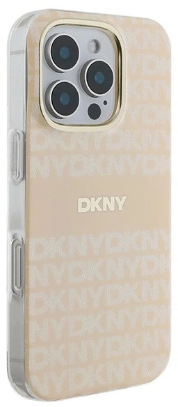 Etui DKNY Repeat Texture Pattern & Stripe MagSafe do Apple iPhone 16 Pro Max Pink (3666339335410) - obraz 4
