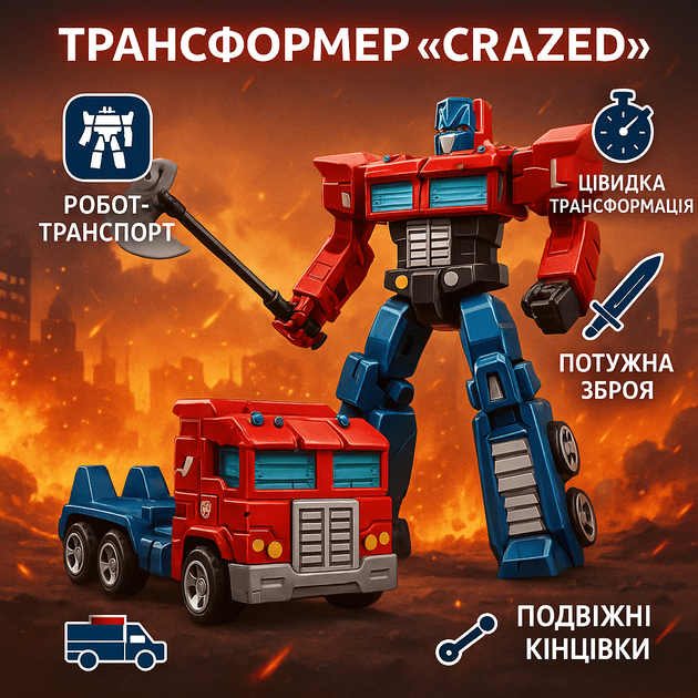 Трансформер ToyCloud "Crazed" Транспорт W8840 - изображение 3