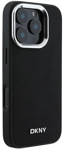 Etui DKNY Plain Silver Logo MagSafe do Apple iPhone 16 Pro Max Black (3666339333256) - obraz 4