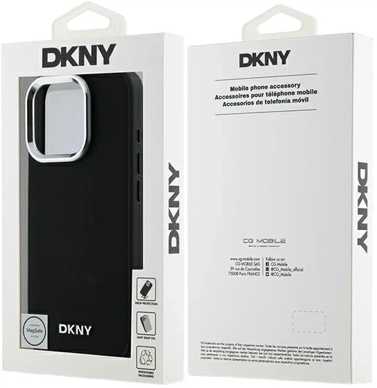 Etui DKNY Plain Silver Logo MagSafe do Apple iPhone 16 Pro Max Black (3666339333256) - obraz 8