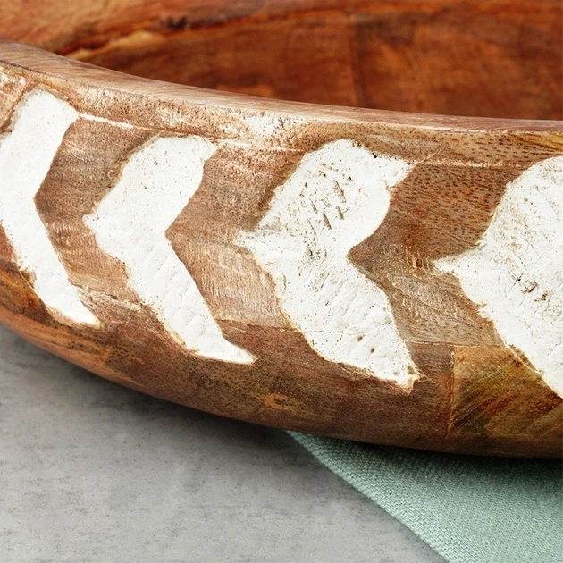 Miska drewniana Vilde Brązowa 24 cm 1.3 l (8720573889476) - obraz 5