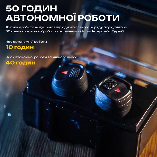 Активные защитные беруши Earmor M20T Pro (FG) Bluetooth 5.4 NRR 30 Olive (M20T-PRO-FG) - изображение 10