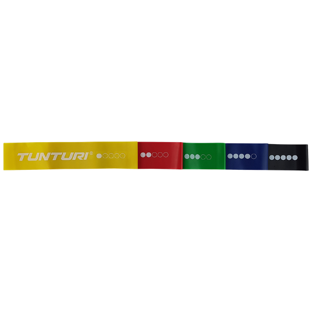 Набор из 5 эластичных мини-лент Tunturi Mini Resistance Band Set 14TUSYO040 - изображение 4