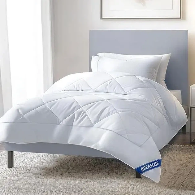 Одеяло Dreamzie 155×220 см - 4 сезона, плотность 300 г/м2, мягкая микрофибра, дышащая, гипоаллергенное, всесезонное - изображение 2