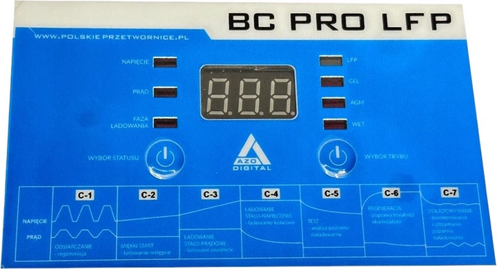 Przetwornica samochodowa AZO Digital BC-60 PRO LFP 30A 24-230V DC-AC (5905279203785) - obraz 3