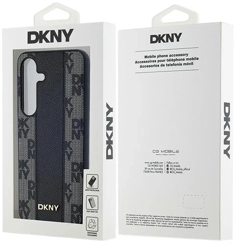 Etui DKNY Leather Checkered Mono Pattern MagSafe do Samsung Galaxy S24 Plus Black (3666339276812) - obraz 8