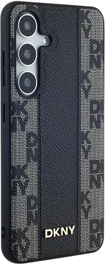 Etui DKNY Leather Checkered Mono Pattern MagSafe do Samsung Galaxy S24 Black (3666339276805) - obraz 4