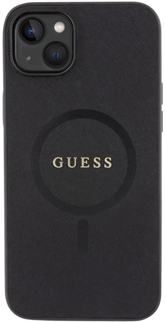 Панель Guess Saffiano MagSafe для Apple iPhone 15 Plus/14 Plus Black (3666339155773) - зображення 1