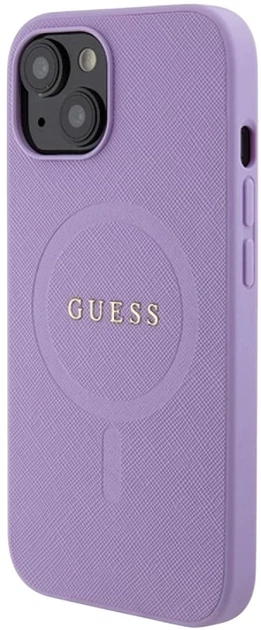 Панель Guess Saffiano MagSafe для Apple iPhone 15 Plus/14 Plus Purple (3666339155919) - зображення 3