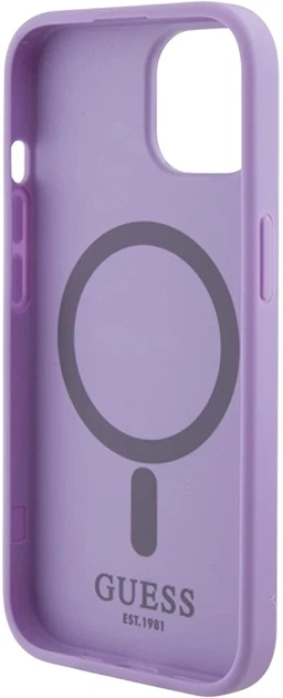 Панель Guess Saffiano MagSafe для Apple iPhone 15 Plus/14 Plus Purple (3666339155919) - зображення 7