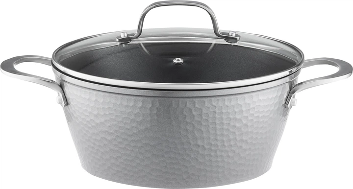 Каструля Ambition Bubble алюмінієва з кришкою Сіра 28 см 6.5 л (5907078481050) - зображення 1