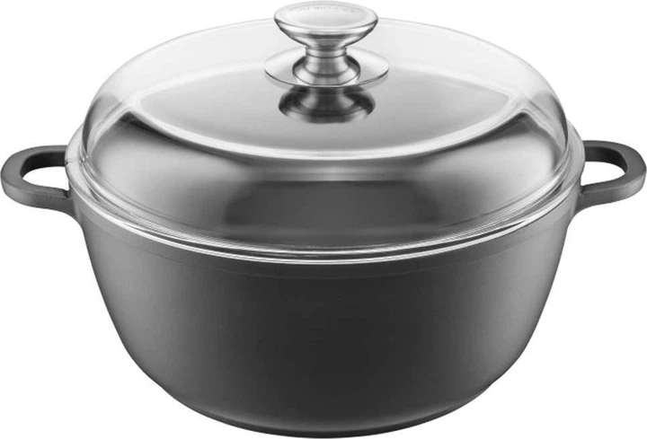 Каструля Ambition Taurus з кришкою Графітова 28 см 6.5 л (5904134841049) - зображення 1